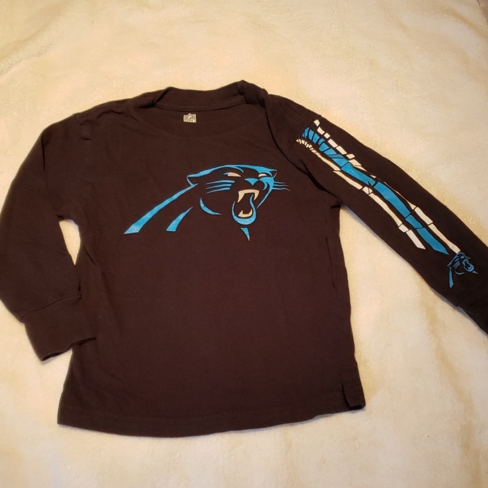 Boys Carolina Panthers Long Sleeve Tee- Shirt